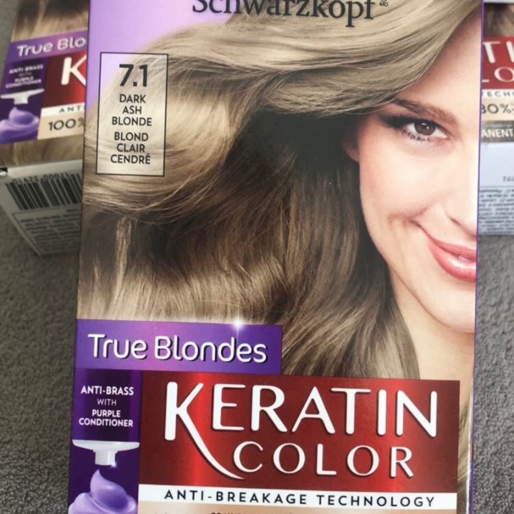(9) Schwarzkopf hair dye 7.1 dark Ash Blonde